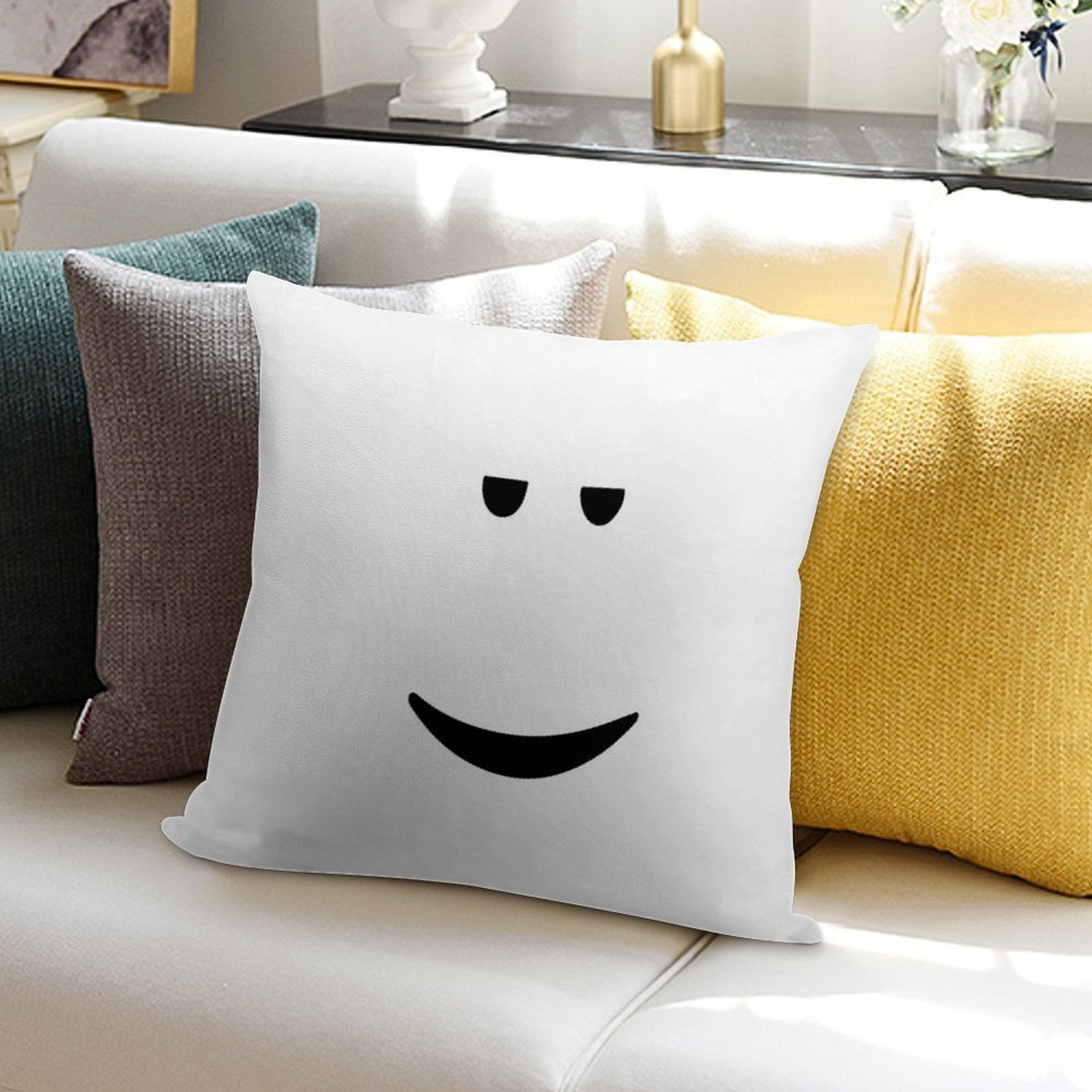 Chill Face Soft Warmth Comfort Throw Pillow