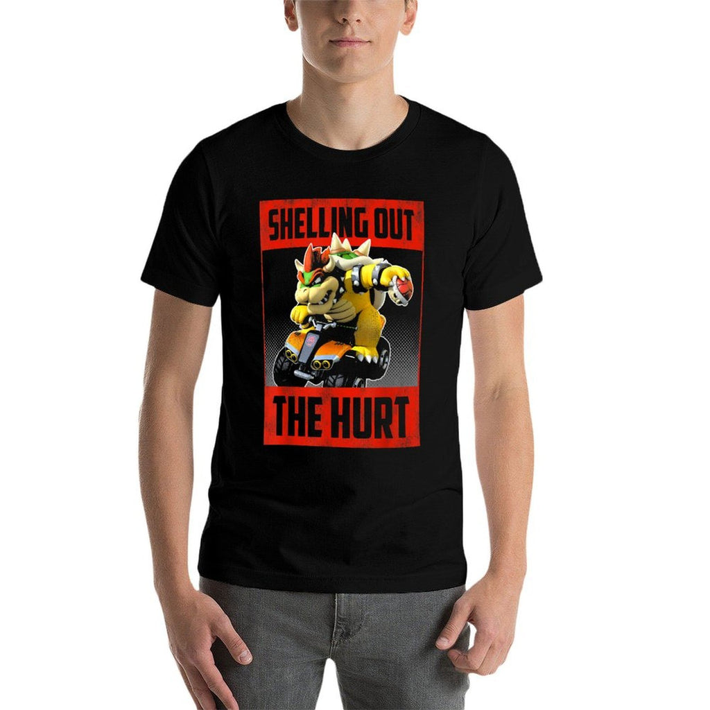 Mario Kart Bowser Shelling Out The Hurt Graphic  Trendy Pattern T-Shirt