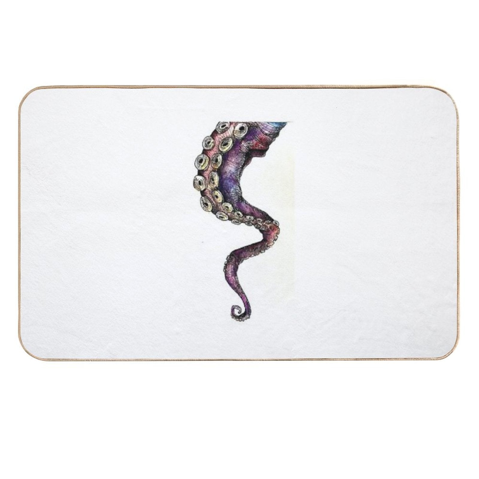 Octopus Tentacle - Watercolour Durable Bath Mat
