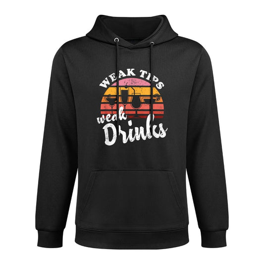 Weak Tips Weak Drinks - Funny Bartender Shrink-Resistant Hoodie