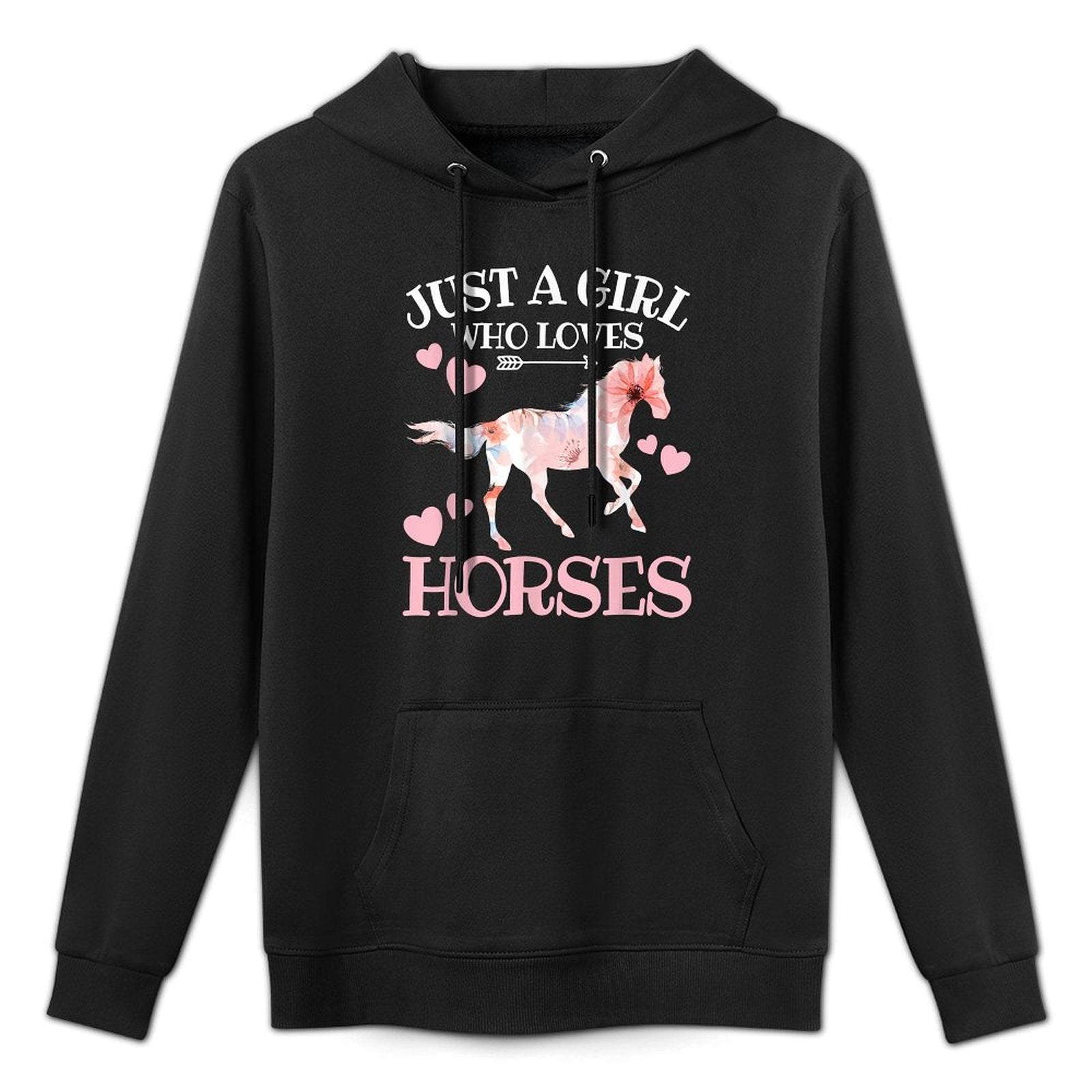 Just A Girl Who Loves Horsesn Girls Horse Lover Casual Wear Hoodie