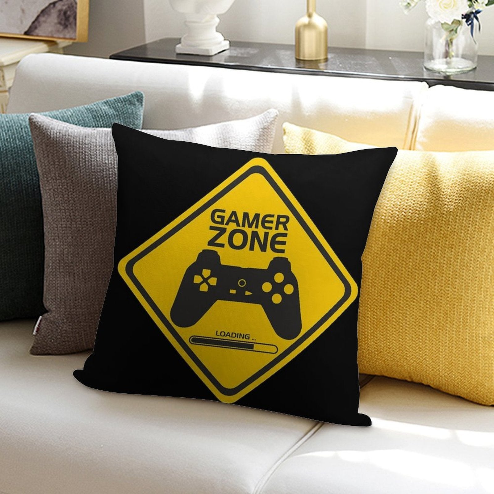 Gamer Zone Soft Warmth Comfort Throw Pillow