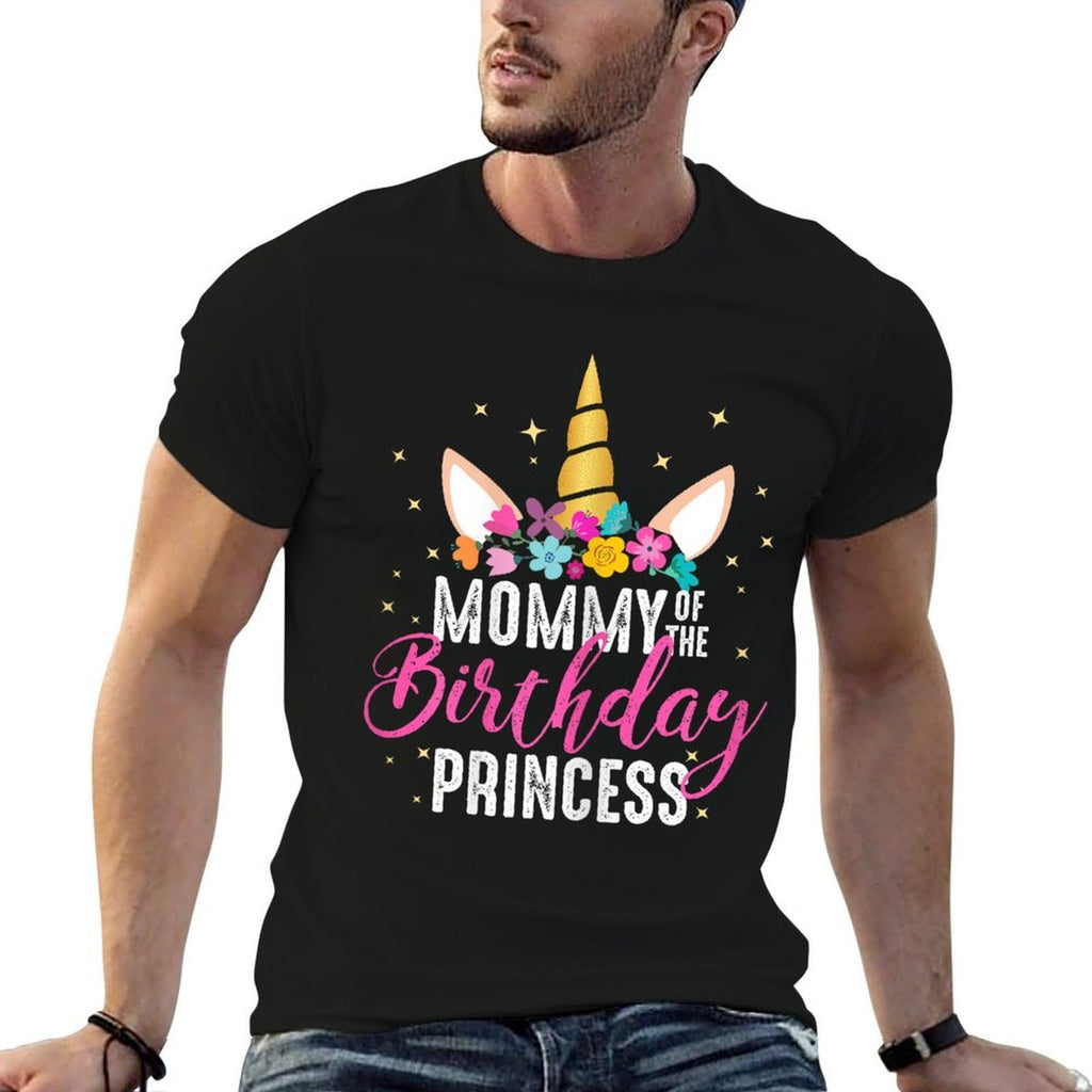 Mommy Of The Birthday Princess Mother Girl Unicorn Birthday  Graphic-printed T-Shirt