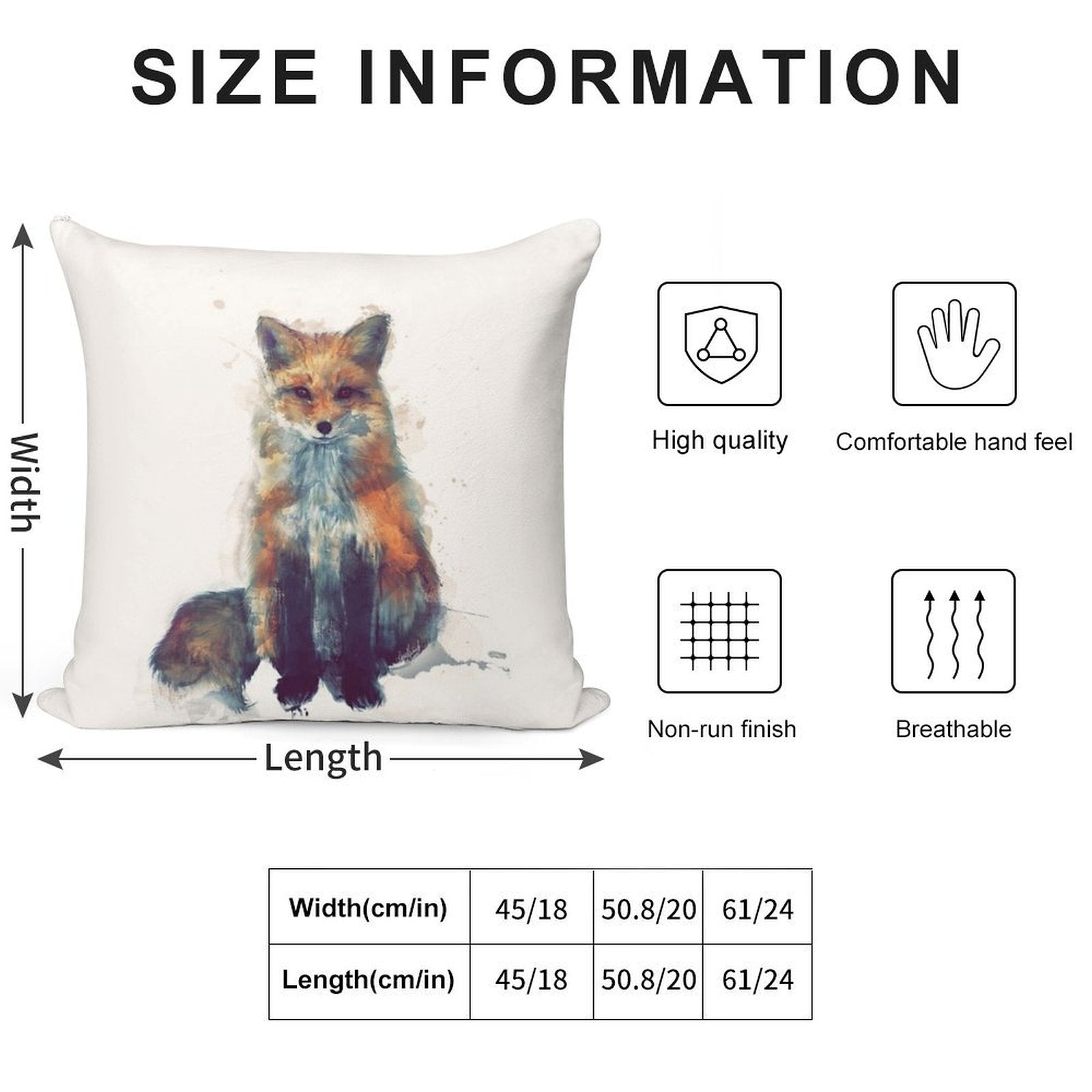 Fox Soft Style Accent Throw Pillow