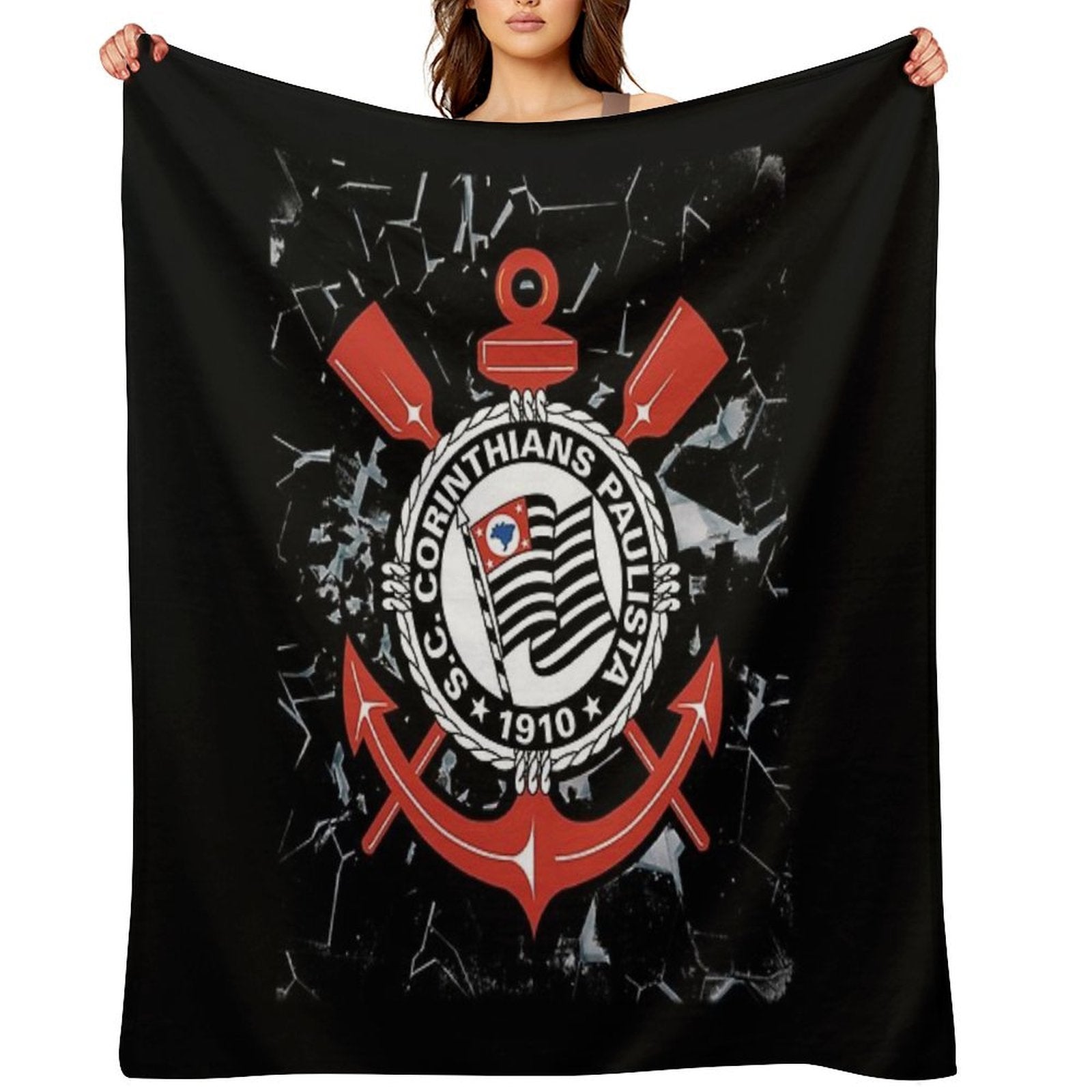 SC Corinthians Paulista - Futebol Brasileiro Soccer Fan Wrinkle-free Throw Blanket