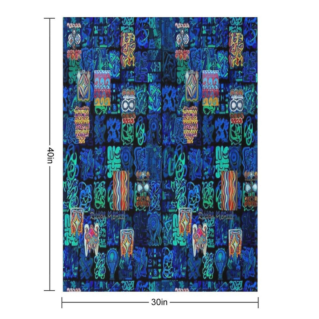 Pop Abstract Machine-washable Throw Blanket