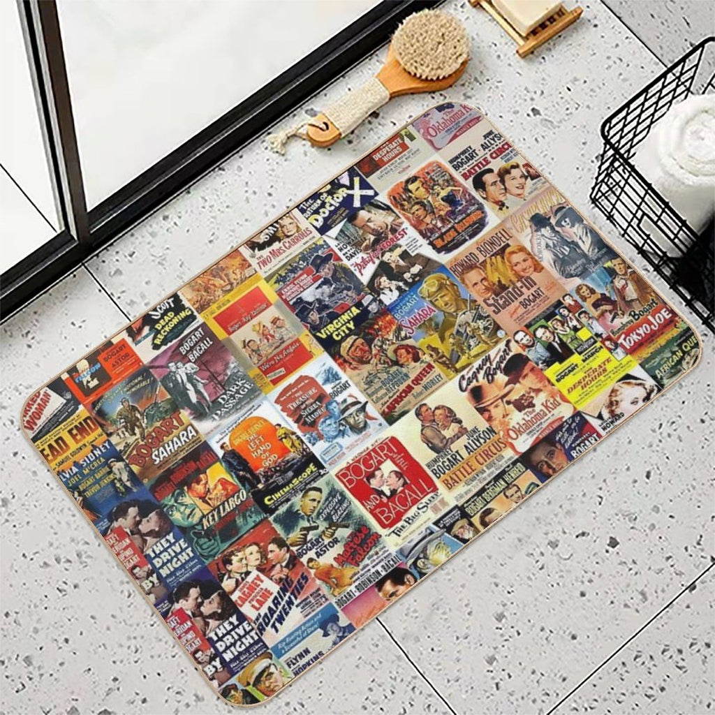Humphrey Bogart Movie Posters  Non-Slip Bath Mat