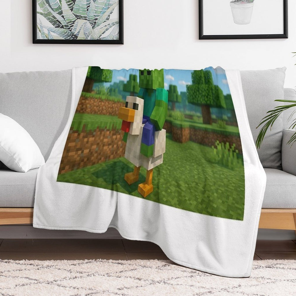 Chicken Jockey Minecraft Quick-dry Throw Blanket