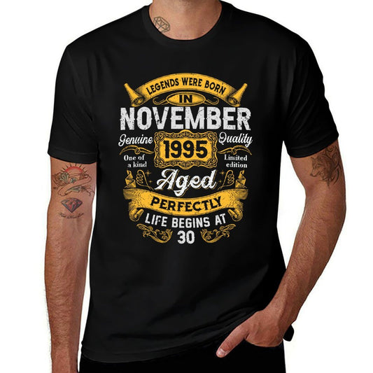 30th Birthday Real Legends November 1995 30 Years Old Men  Odor-resistant T-Shirt