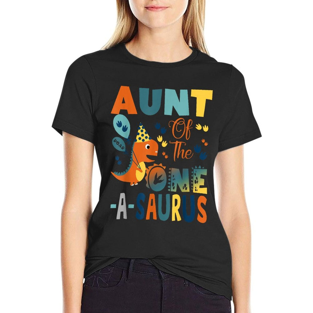 Aunt Of The One-A-Saurus 2Nd Birthday Dinosaur Party  Classic T-Shirt