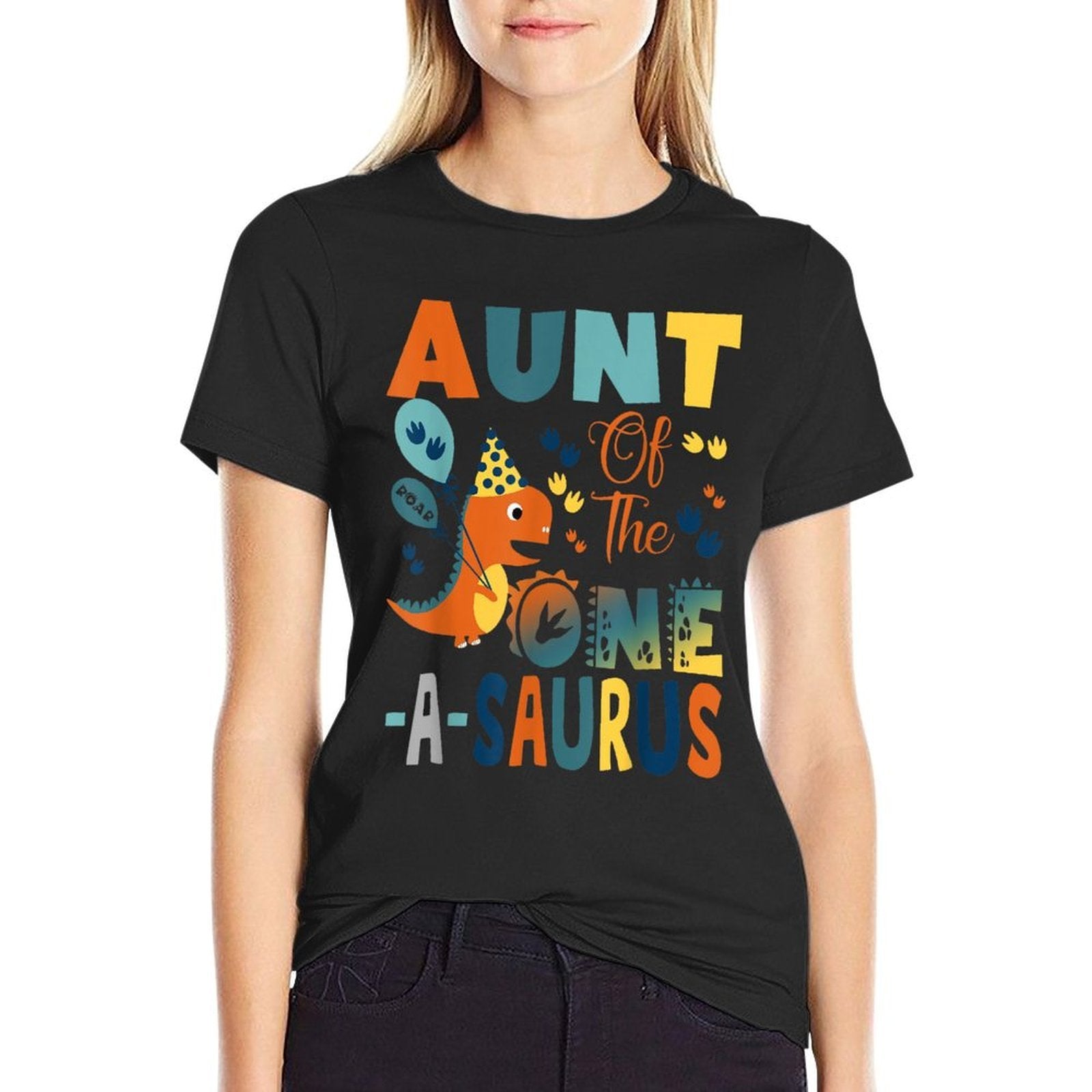 Aunt Of The One-A-Saurus 2Nd Birthday Dinosaur Party  Classic T-Shirt