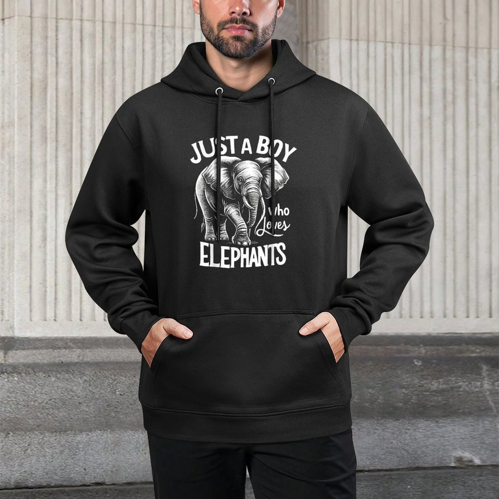 Elephant Just A Boy Who Loves Elephants Moisture-Wicking Hoodie