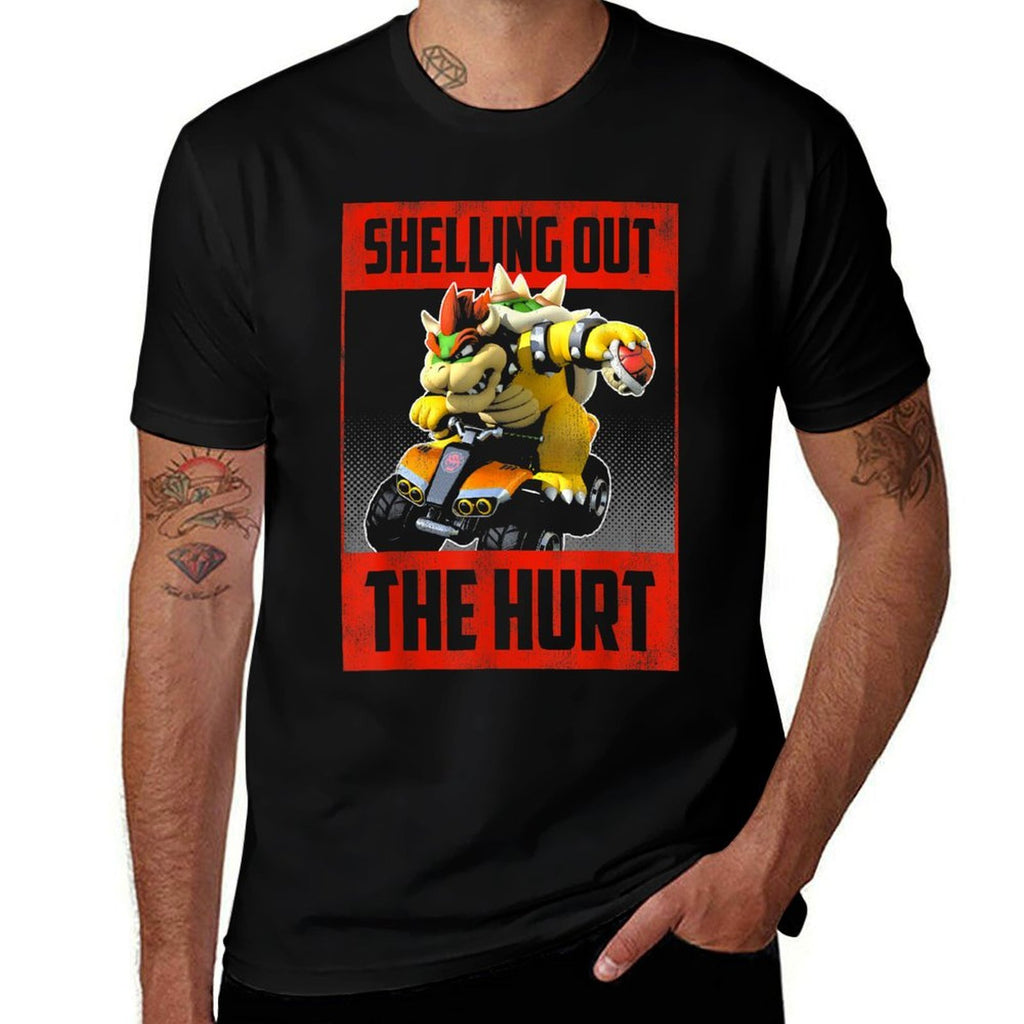 Mario Kart Bowser Shelling Out The Hurt Graphic  Trendy Pattern T-Shirt