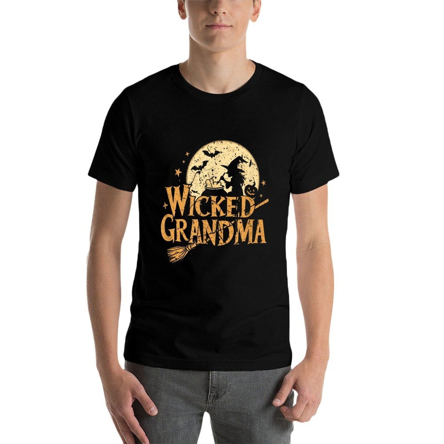 Vintage Wicked Grandma Funny Halloween  Trendy Pattern T-Shirt