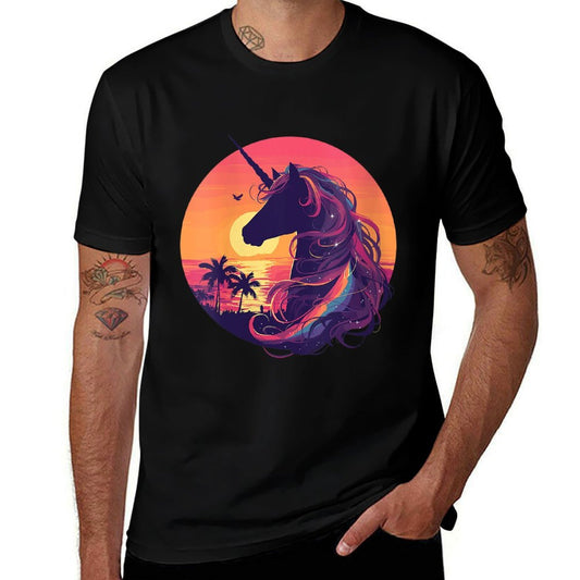 Womens Majestic Sunset Unicorn Art Mystical Creature Fantasy  Affordable Price T-Shirt
