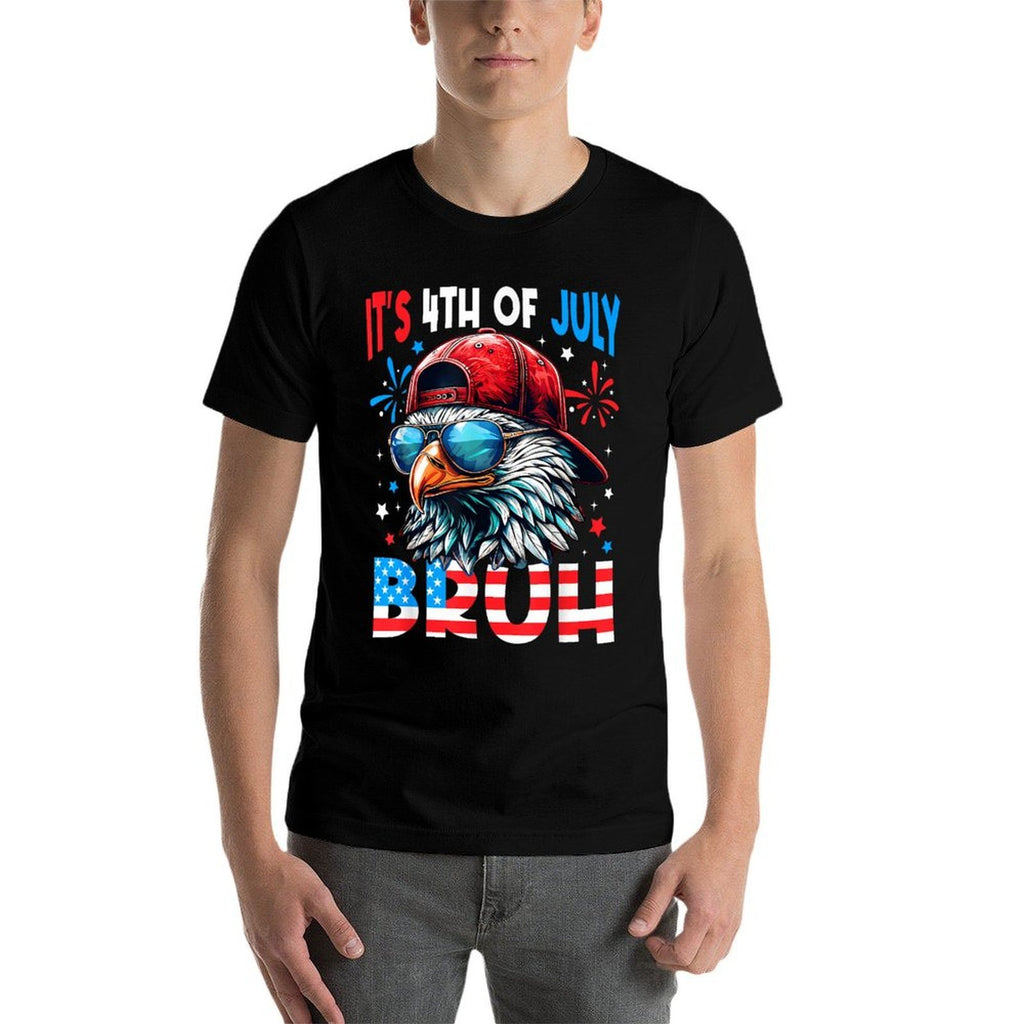 Bald Eagle Bruh 4th Of July Fourth July Men Boys Kids Meme  Trendy Pattern T-Shirt