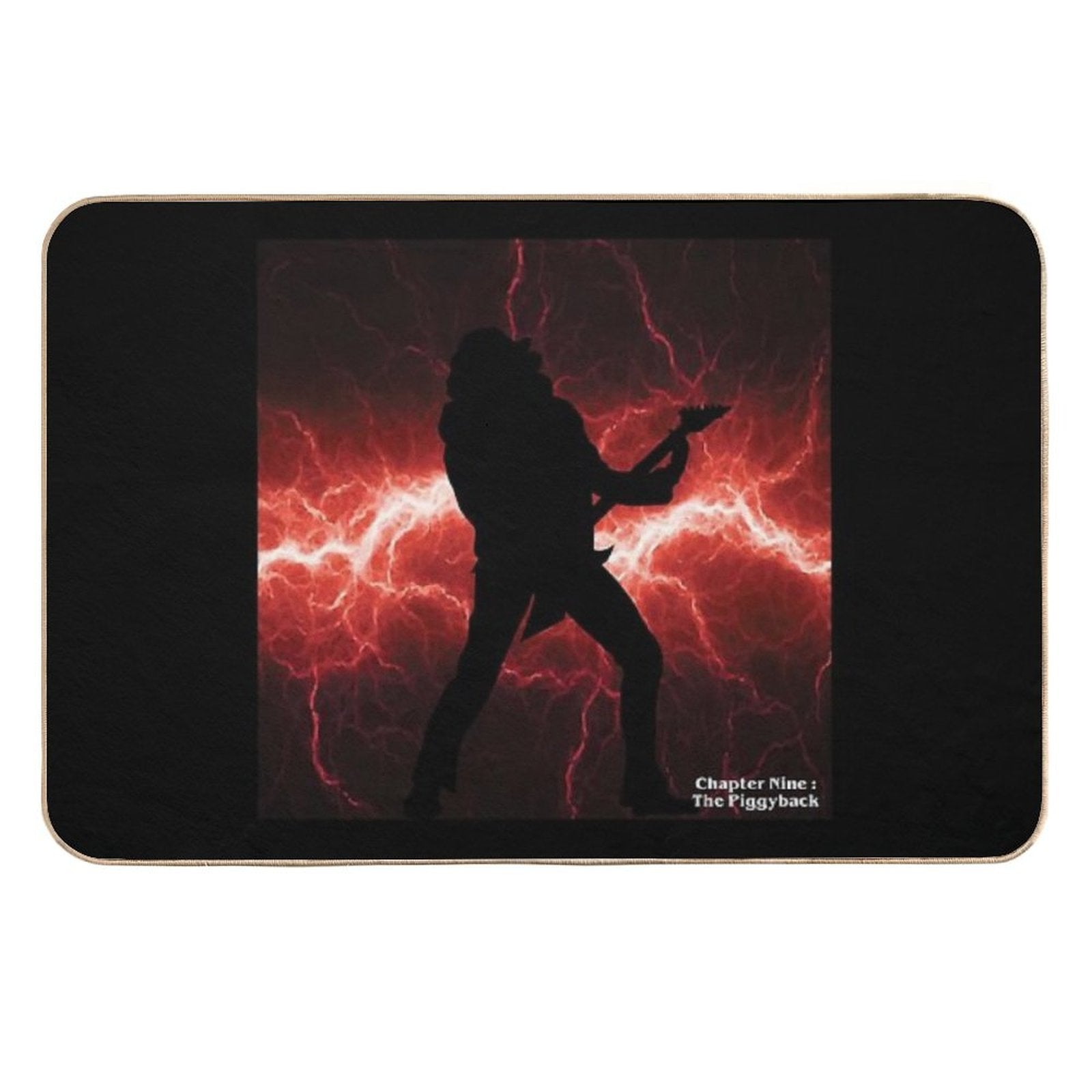 Stranger Things  Eddie Munson with His Guitar - She Was Destined for An Alternate Dimension.  Stain-Proof Bath Mat