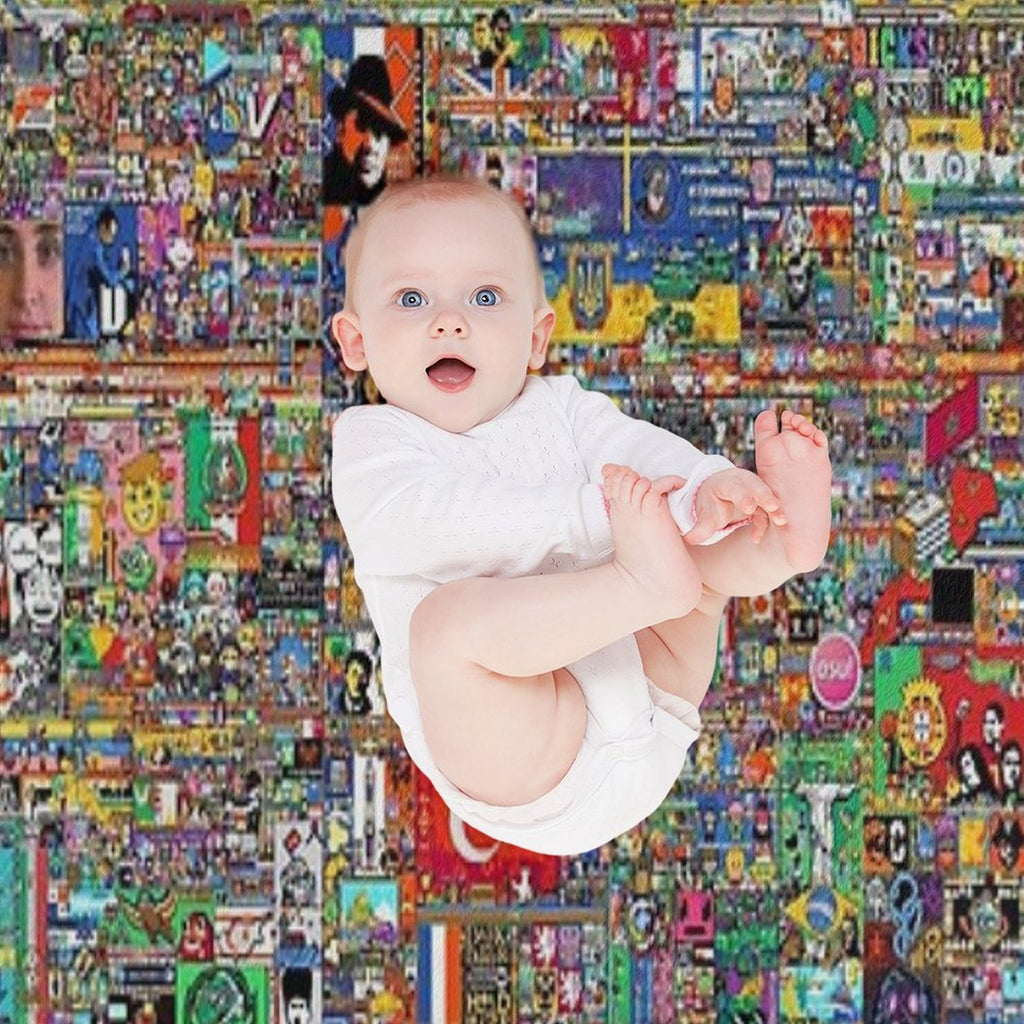 Final Canvas of Reddit Place 2023 Comfort Throw Blanket