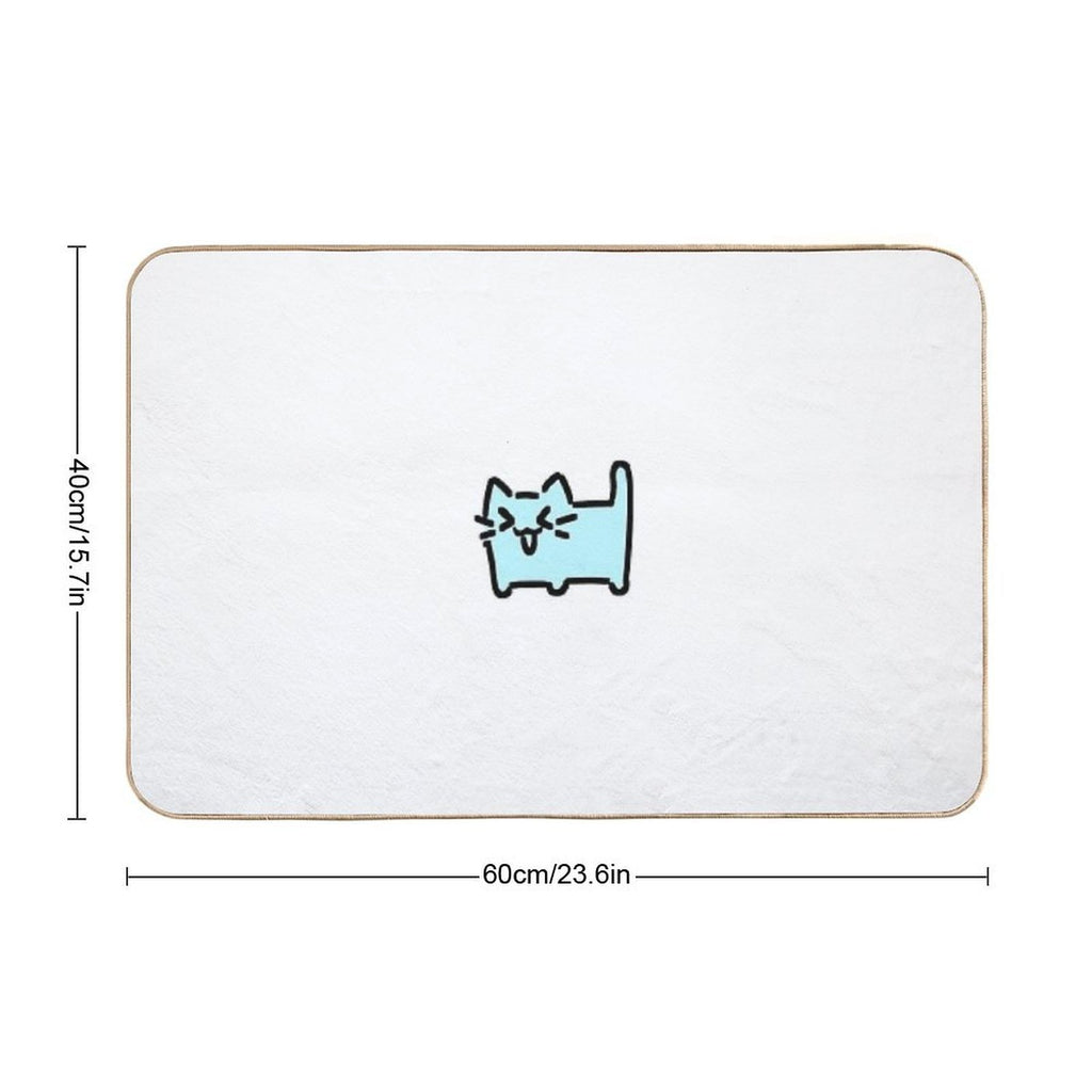 XD Cat - Pastel Blue  Odorless Bath Mat