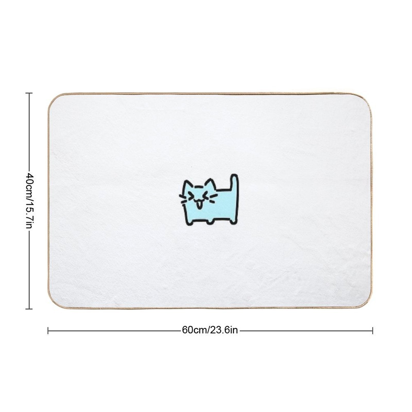 XD Cat - Pastel Blue  Odorless Bath Mat