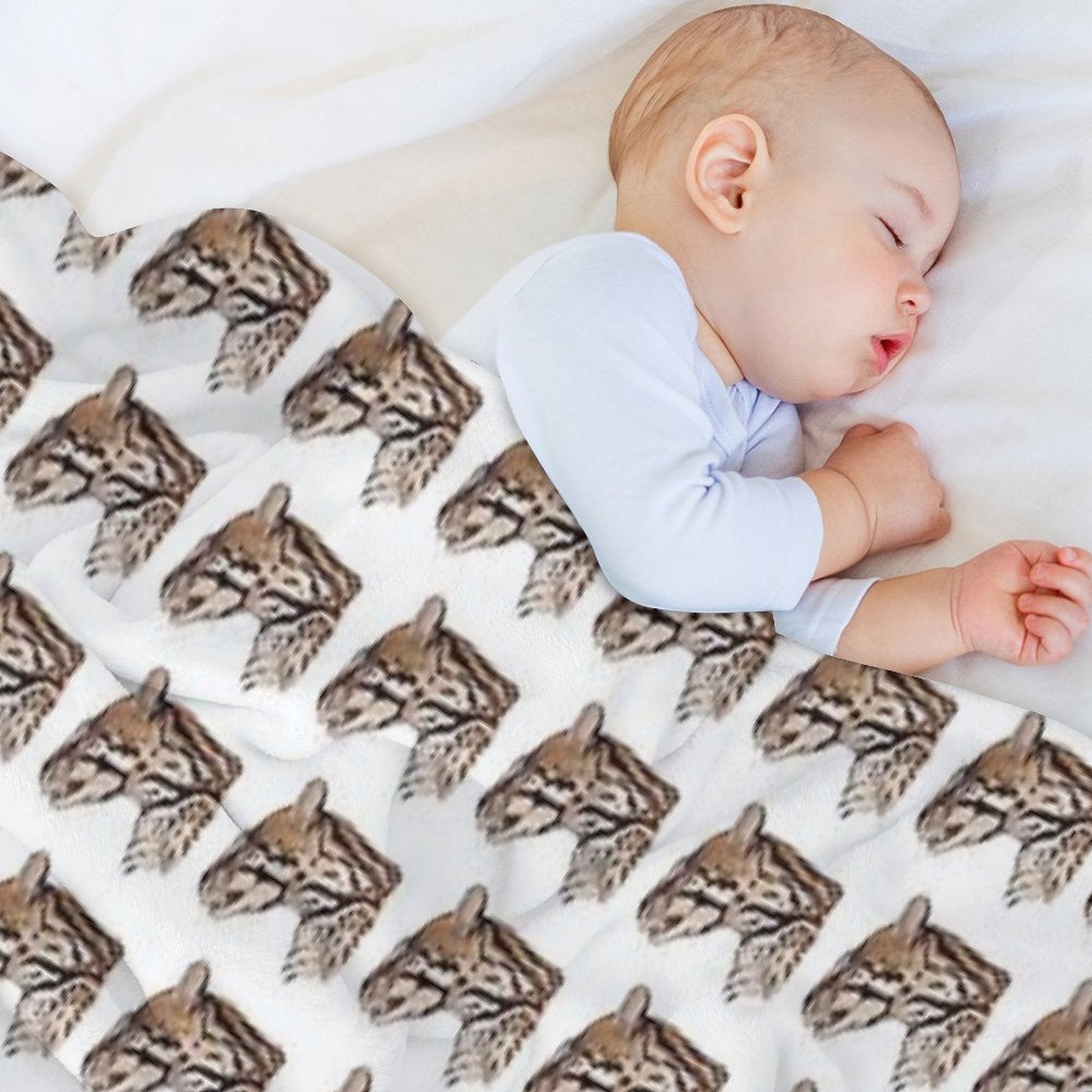 Margay Cat Plush Throw Blanket