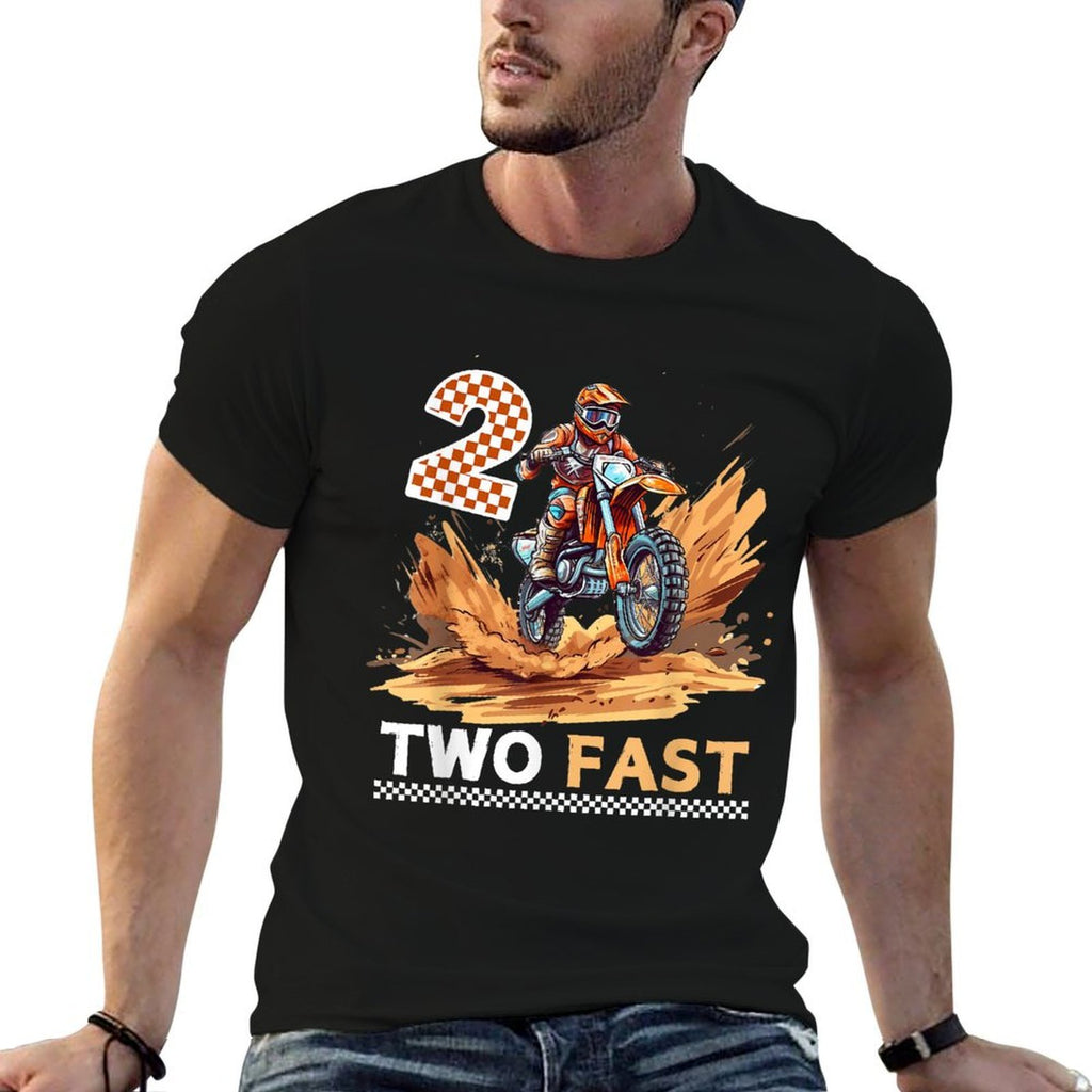 Two Fast ATV Kids Dirt Bike 2nd Birthday  Slim-fit Cut T-Shirt