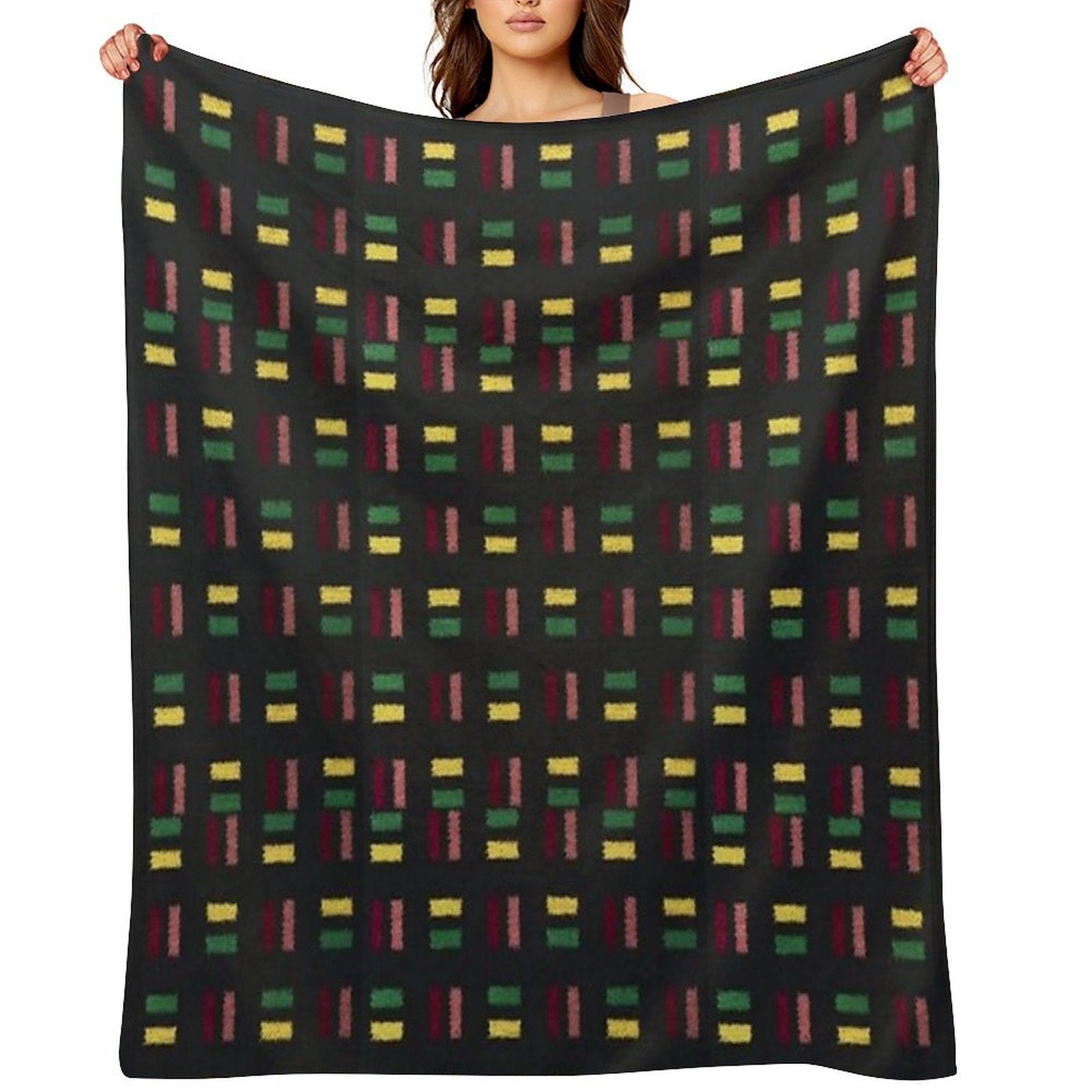 CIRCLE, HAMMERSMITH, CITY, DISTRICT LINE MOQUETTE SEAT COVER Anti-pilling Throw Blanket
