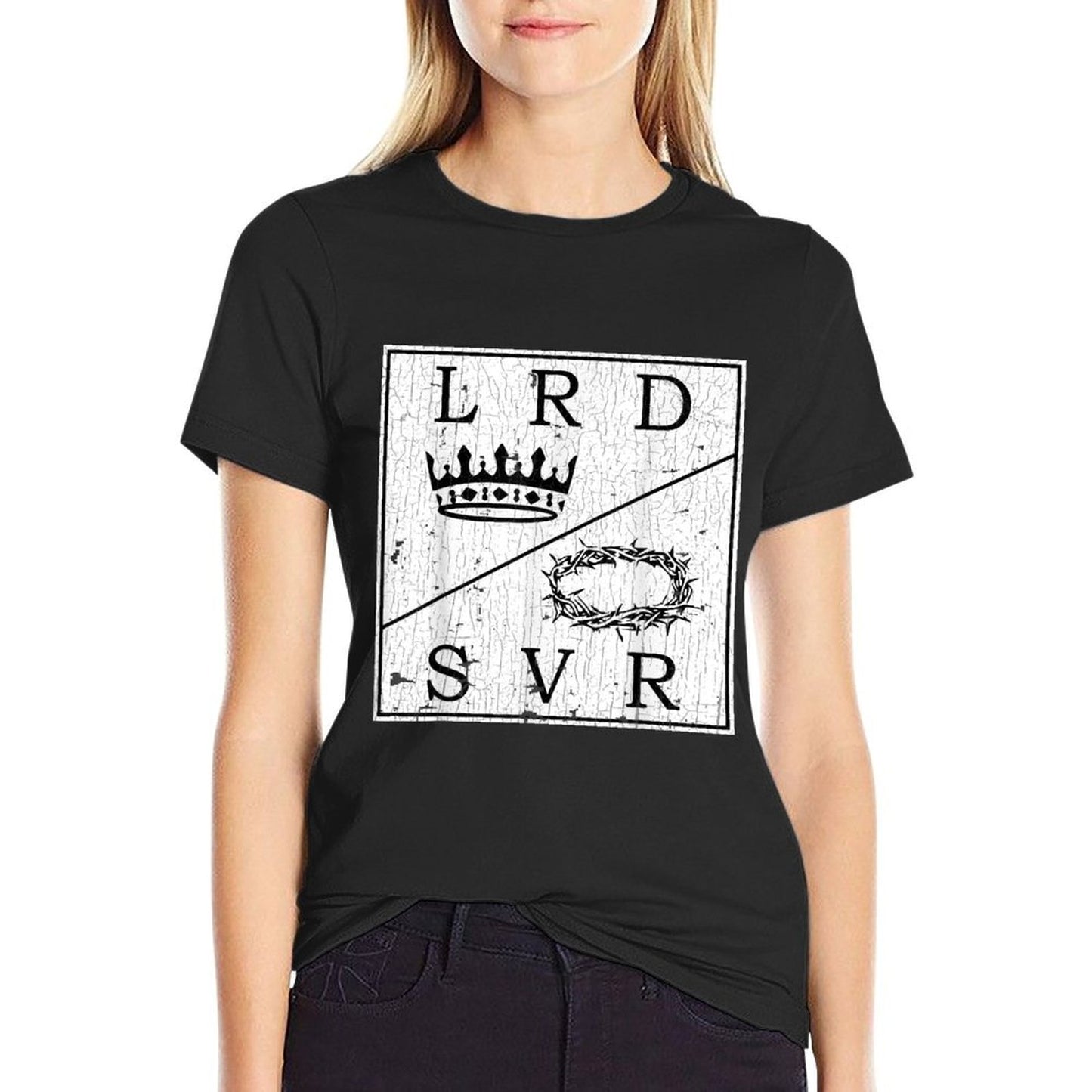 Vintage Retro Jesus Christian Lord  Savior Graphic 4  Relaxed-fit T-Shirt