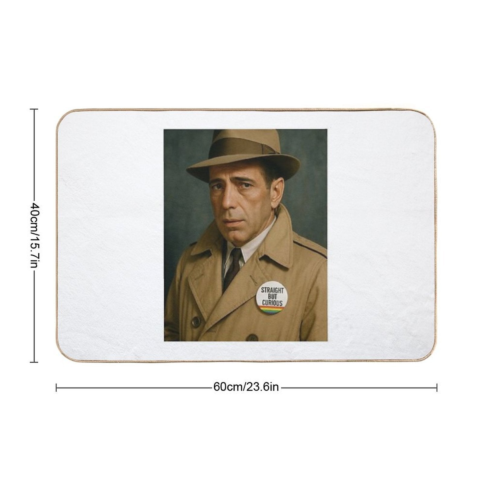Humphrey Bogart – Straight But Curious (Vintage Pride Tribute)  Rapid-Drying Bath Mat