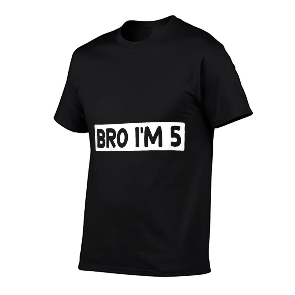 Kids 5th Birthday Boy Bro I’m 5 Year Old  Trendy Pattern T-Shirt