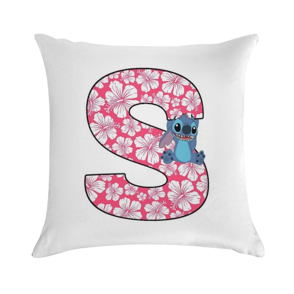Lilo & Stitch Letter S Soft Washable Throw Pillow