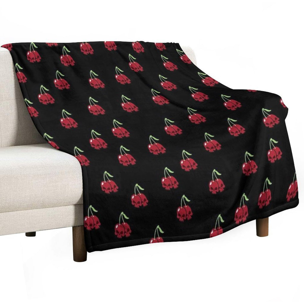 Cherry Skulls Shrink-resistant Throw Blanket