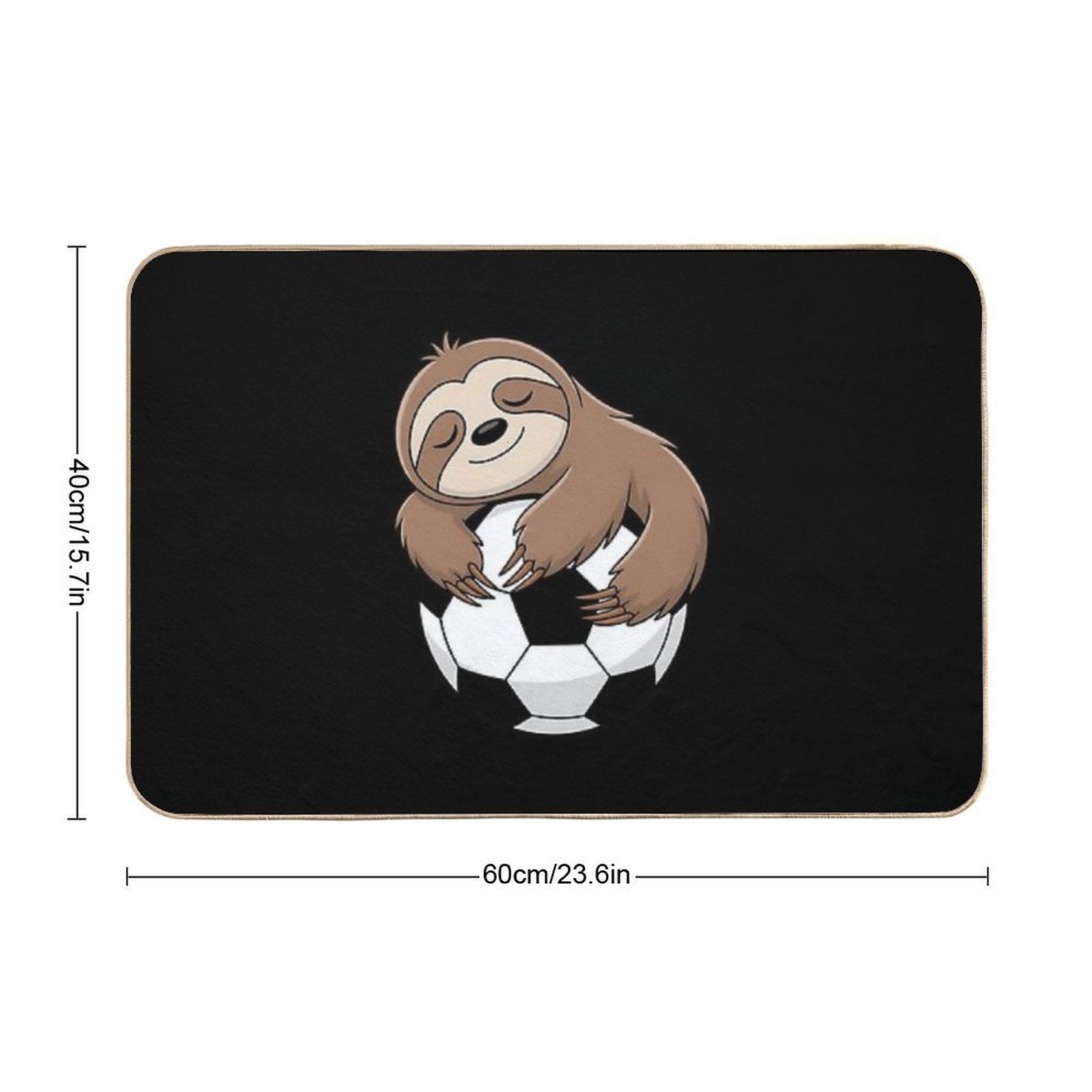 Lazy Sloth Soccer Shirt Soccer Lover Team Ball Kids Sport  Slip-Resistant Bath Mat