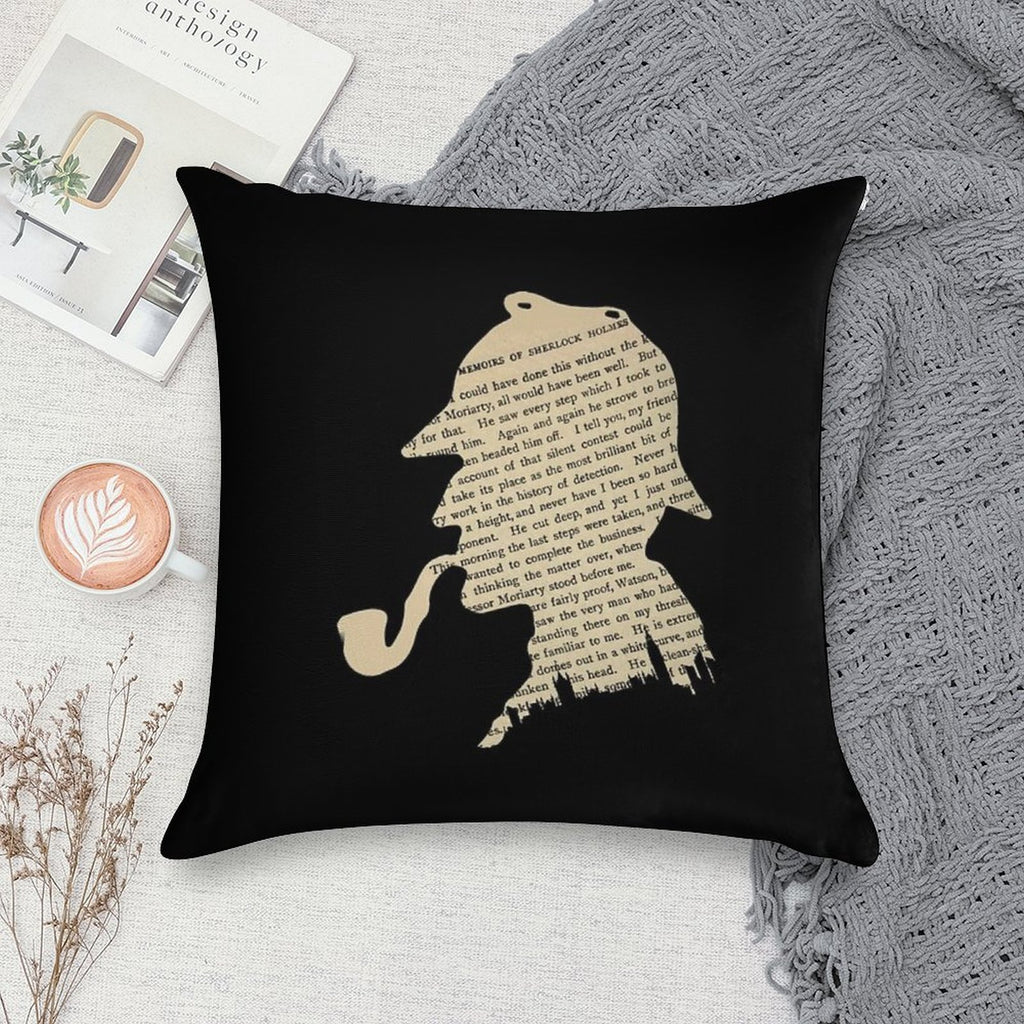 Classic Sherlock Holmes Soft Easy Maintenance Throw Pillow
