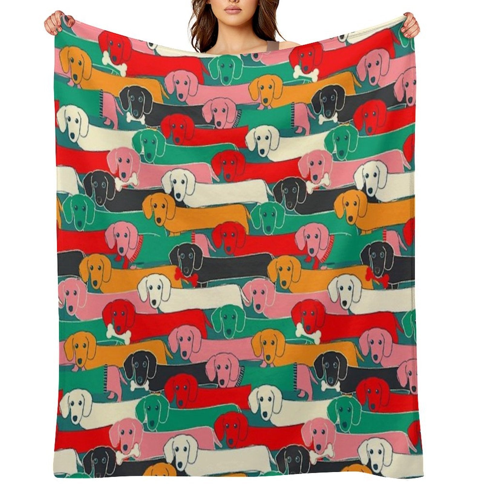 Dogs Pattern All-season Throw Blanket
