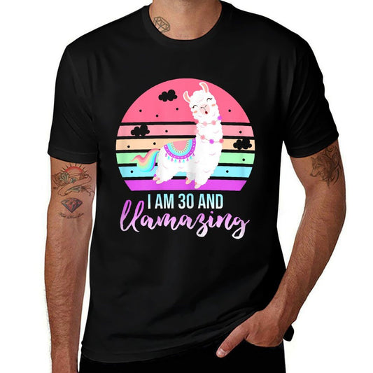 30 Years Old 30th Birthday Llamazing Llama Gift  Stretchy T-Shirt