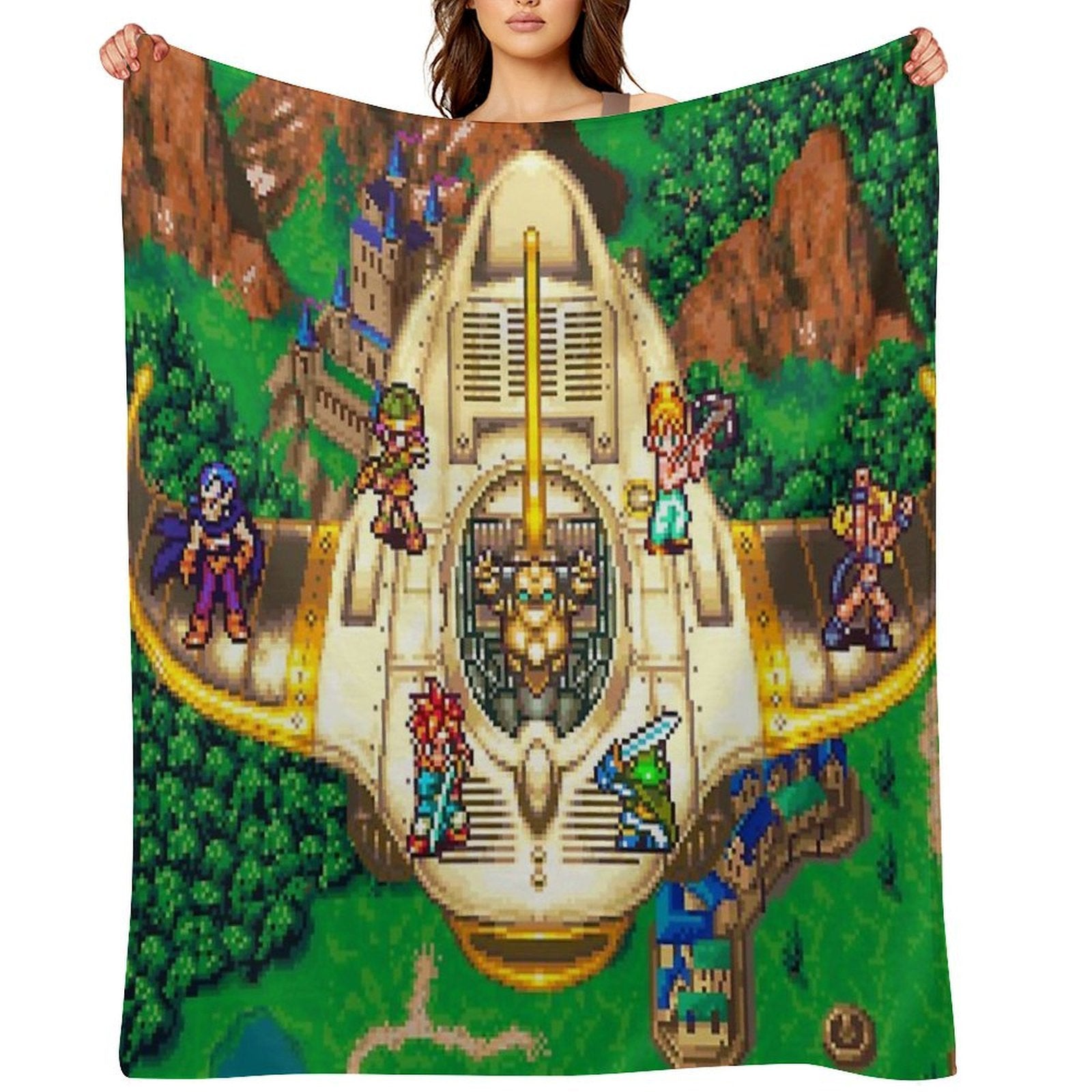 Chrono Trigger Epoch Eco-conscious Throw Blanket