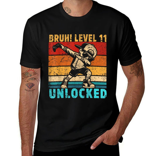 11 Year Old Birthday Dabbing Boy Bruh 11th Level Unlocked  Soft T-Shirt