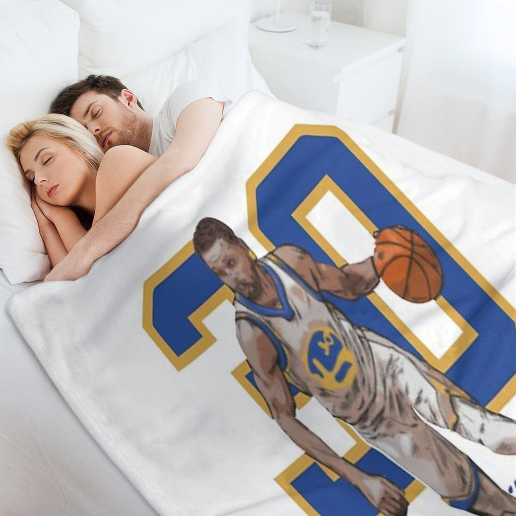 Stephen Curry Golden State Basketball Illustration Eco-conscious Throw Blanket