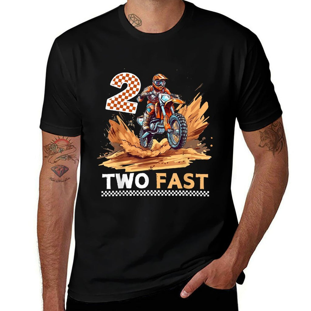 Two Fast ATV Kids Dirt Bike 2nd Birthday  Slim-fit Cut T-Shirt