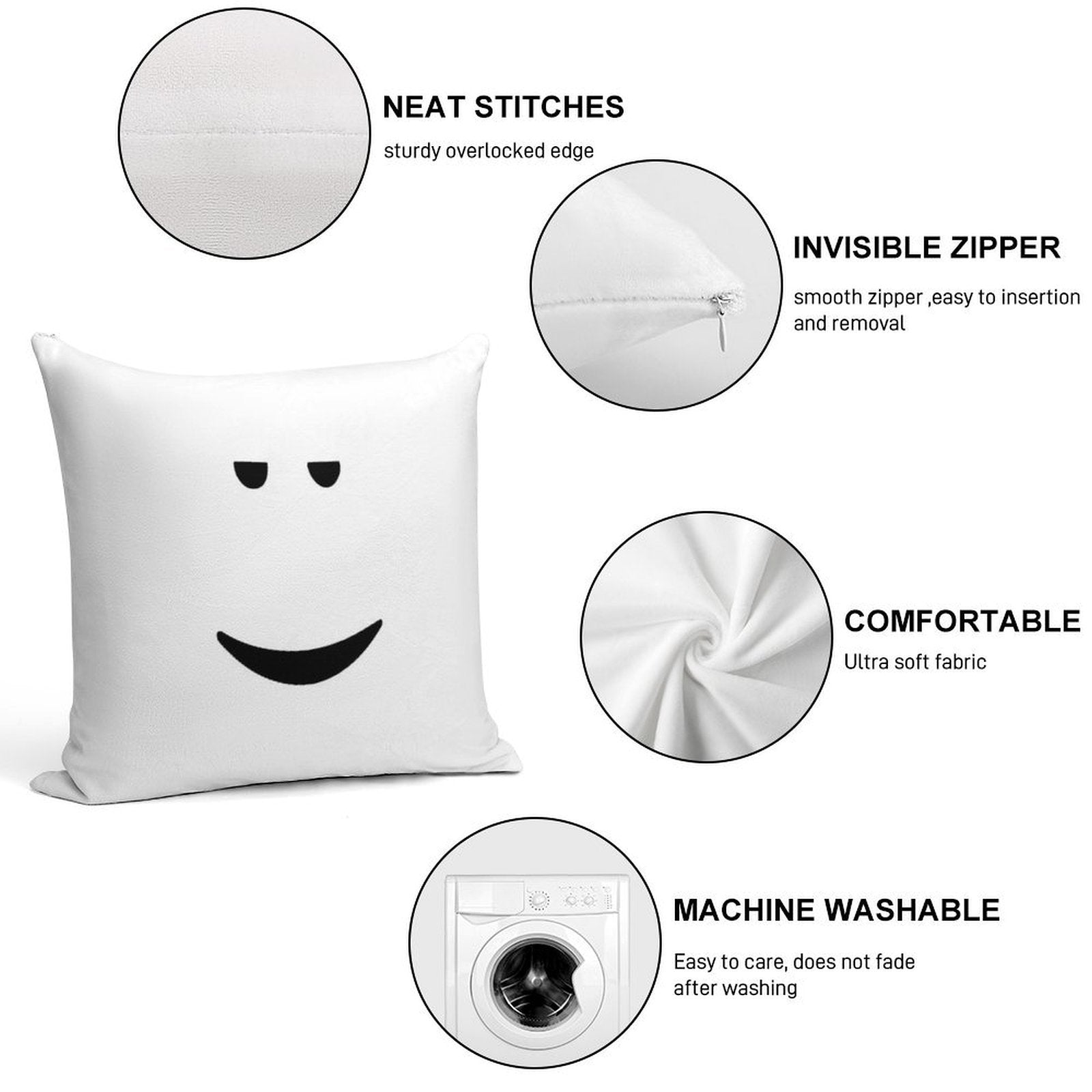 Chill Face Soft Warmth Comfort Throw Pillow