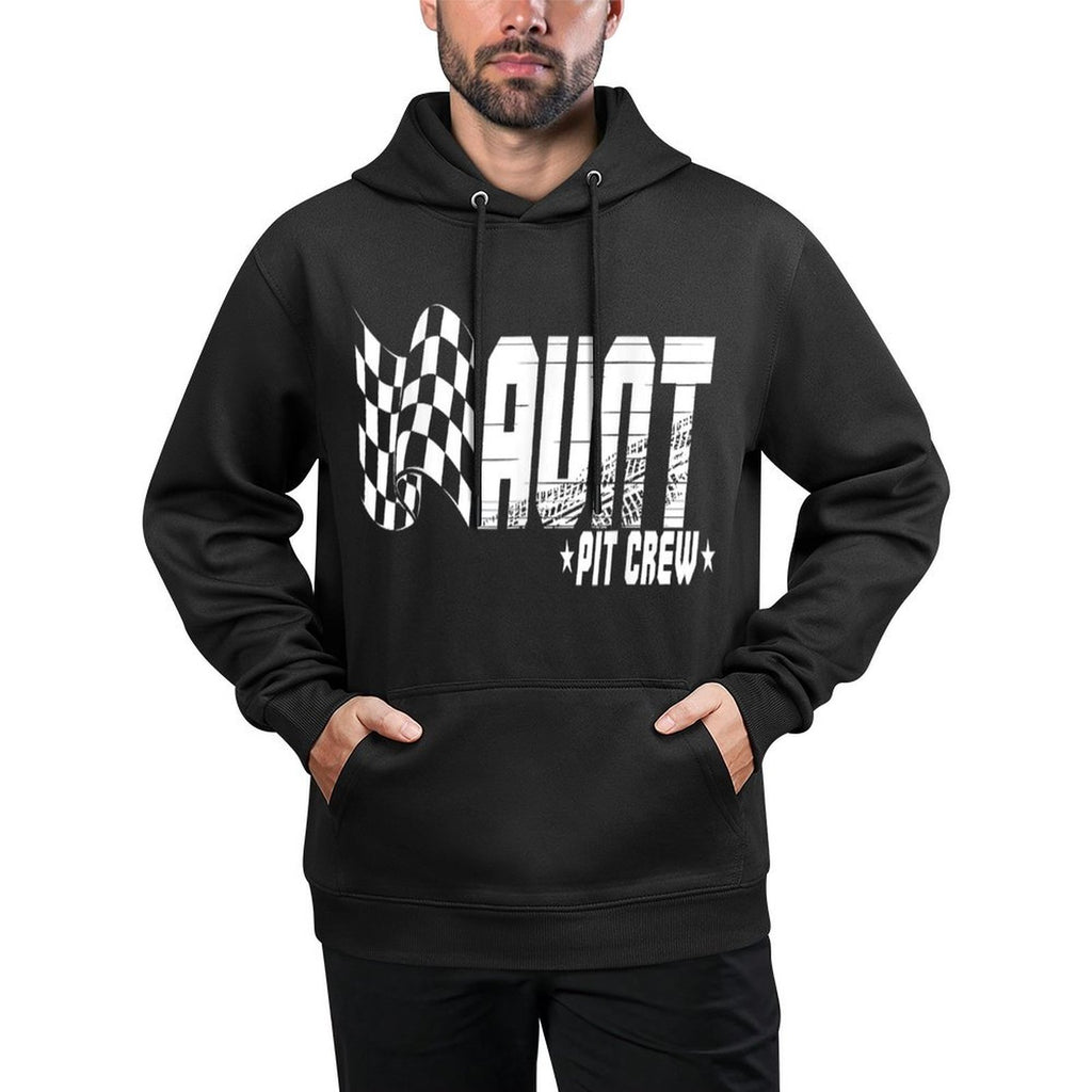 Aunt Pit Crew Race Car Birthday Family Racing Cotton-Polyester Blend Hoodie