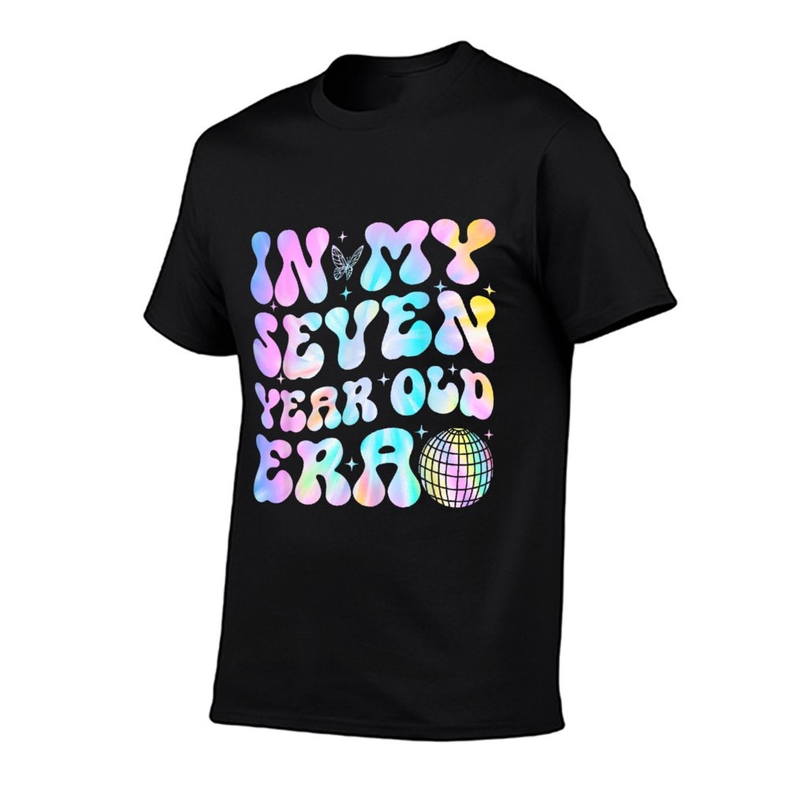 Groovy In My Seven Year Old Era Girl 7th Birthday 7 Yrs Old  Tagless Design T-Shirt