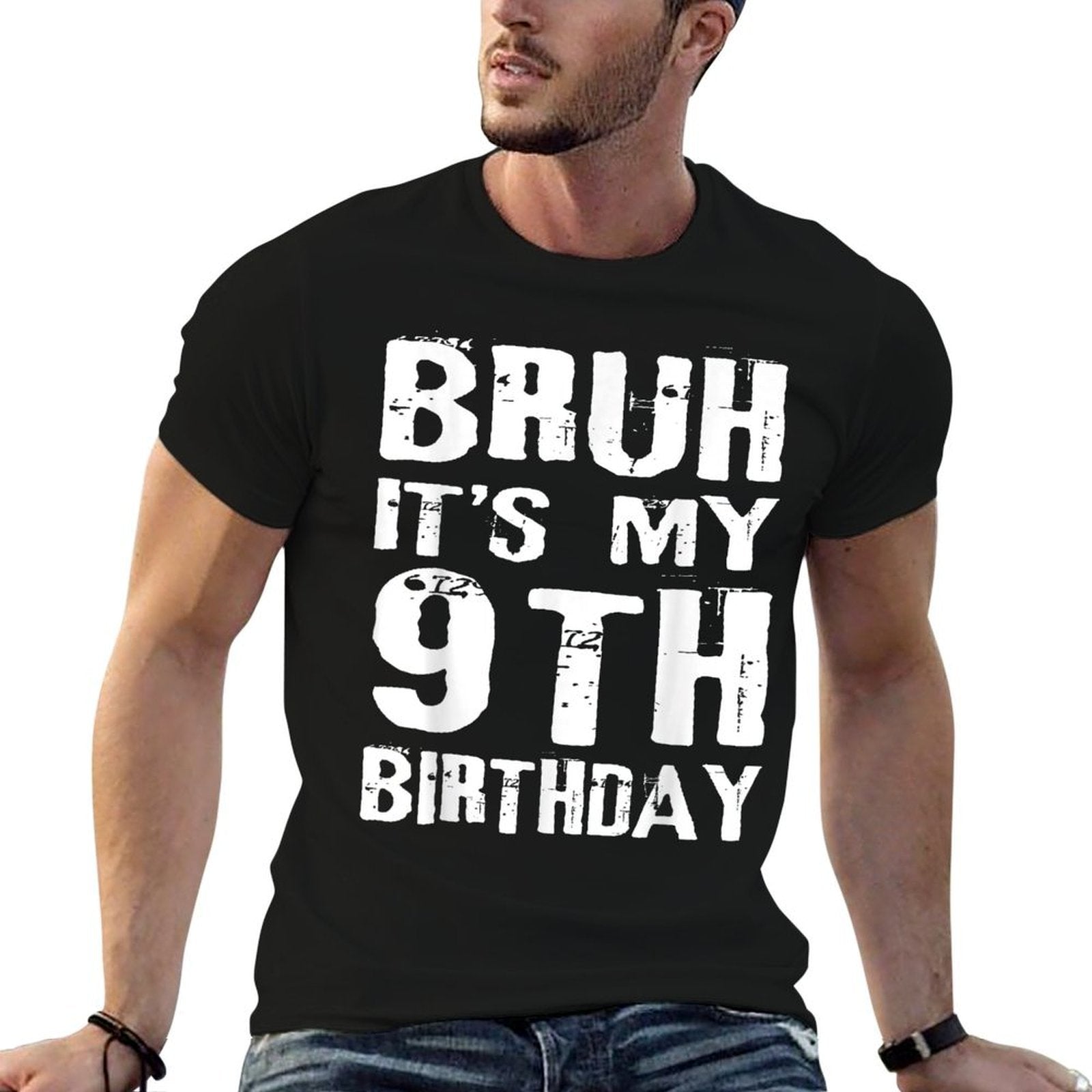 Bruh It's My 9th Birthday 9 Year Old Boy  Summer-ready Fabric T-Shirt