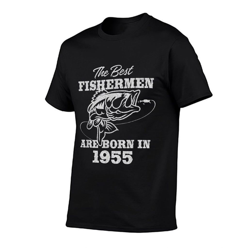 70 Year Old Fisherman Fishing 1955 70th Birthday  Oversized Silhouette T-Shirt