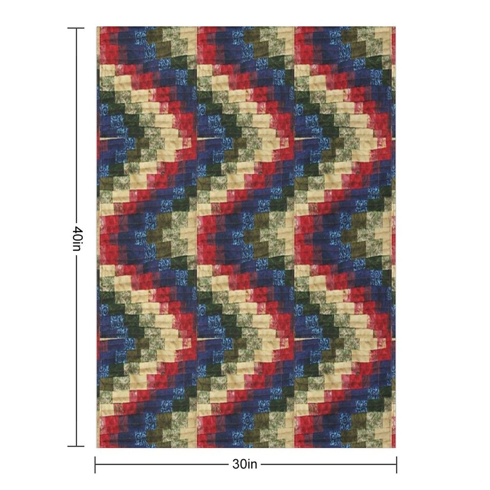 Patchwork Bargello Quilt Block Photo Anti-pilling Throw Blanket