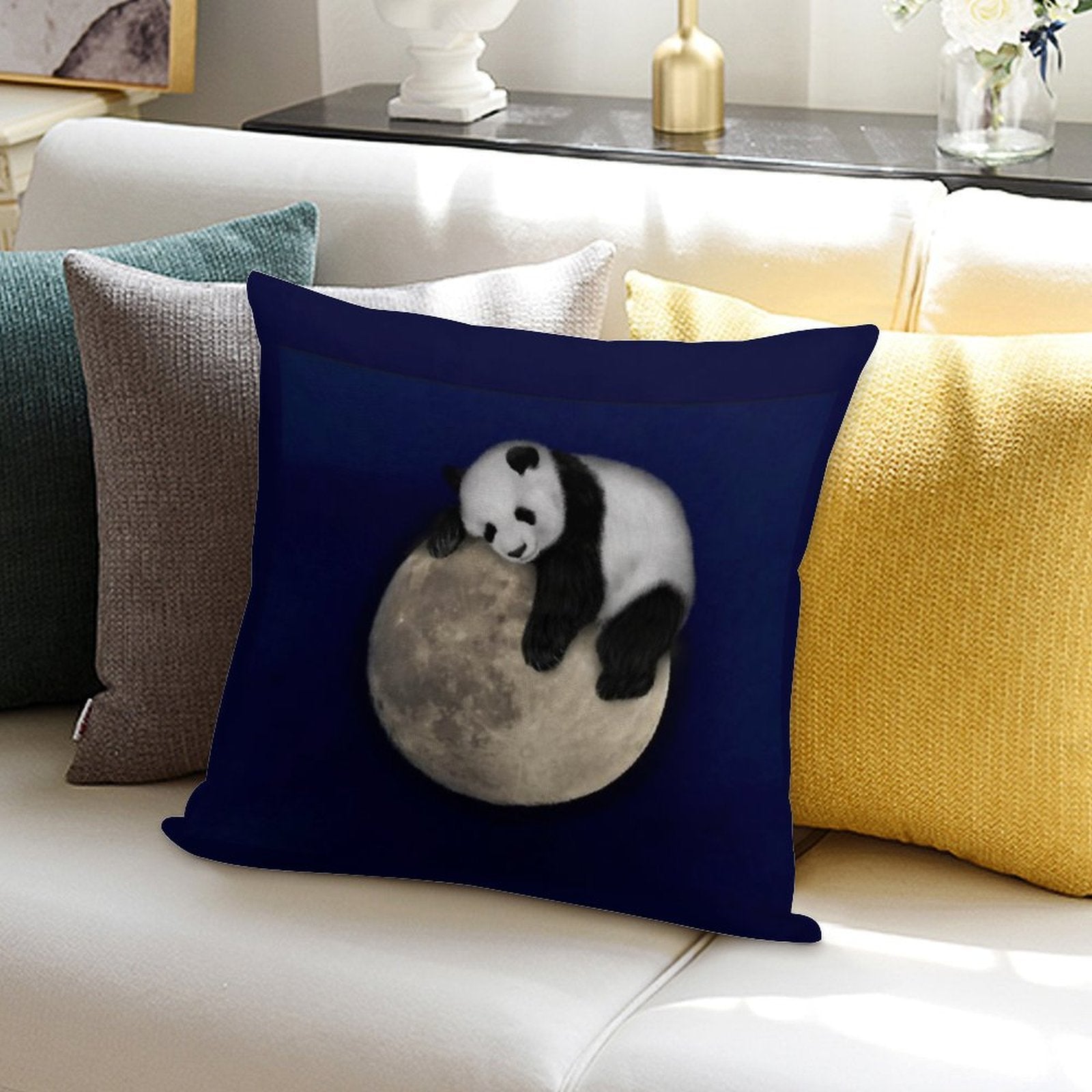Sleeping on The Moon Soft Anti-Pilling Throw Pillow