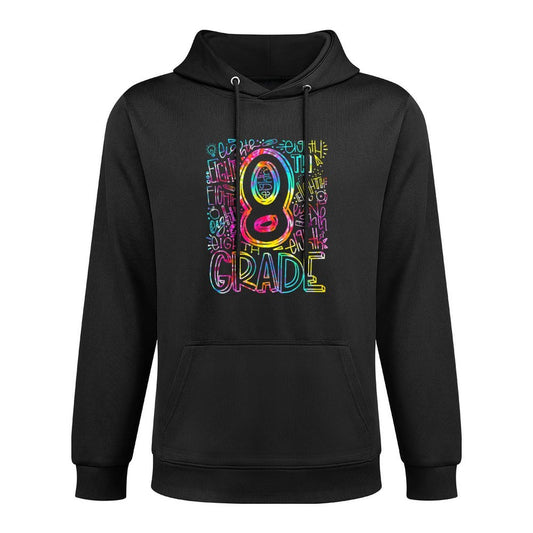 Tie Dye 8th Grade Typography Team Eighth Grade Teacher Unisex Design Hoodie