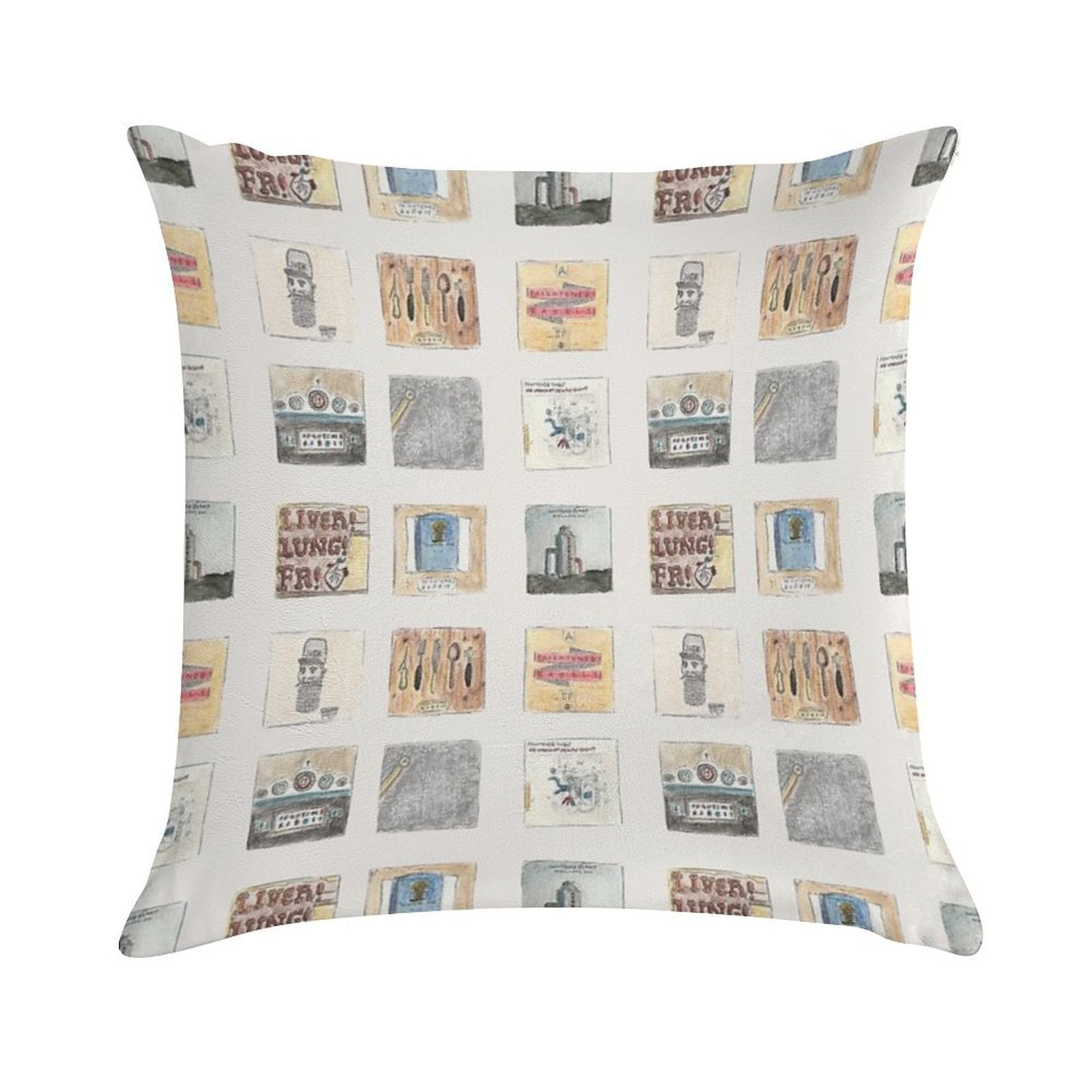 Watercolour Albums - Frightened Rabbit Soft Hidden Zipper Throw Pillow