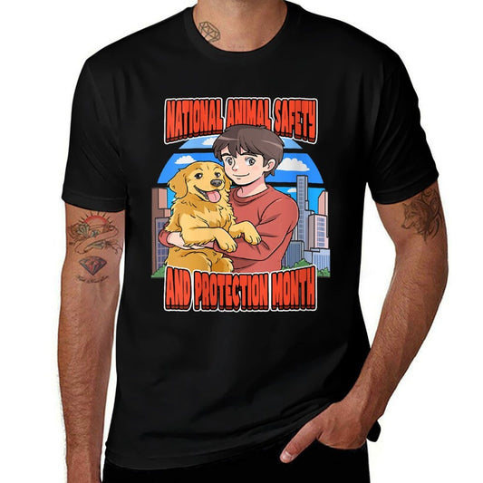 Womens National Animal Safety And Protection Month Comfortable T-Shirt